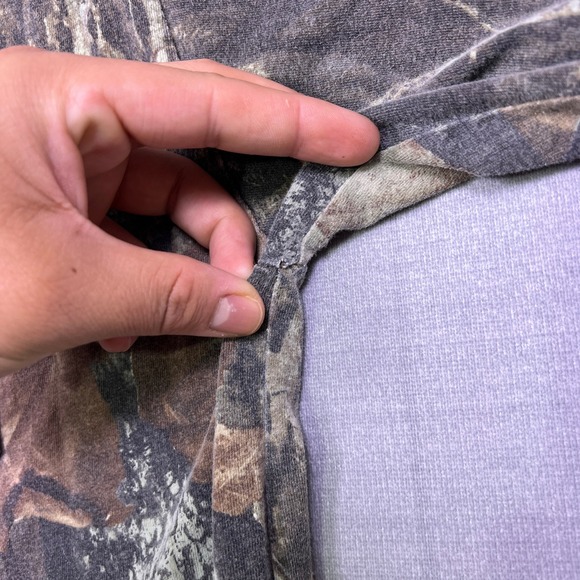 Vintage Jerzees‎ Outdoors Camouflage Long Sleeve T Shirt Men XL Mossy Oak - Picture 5 of 12